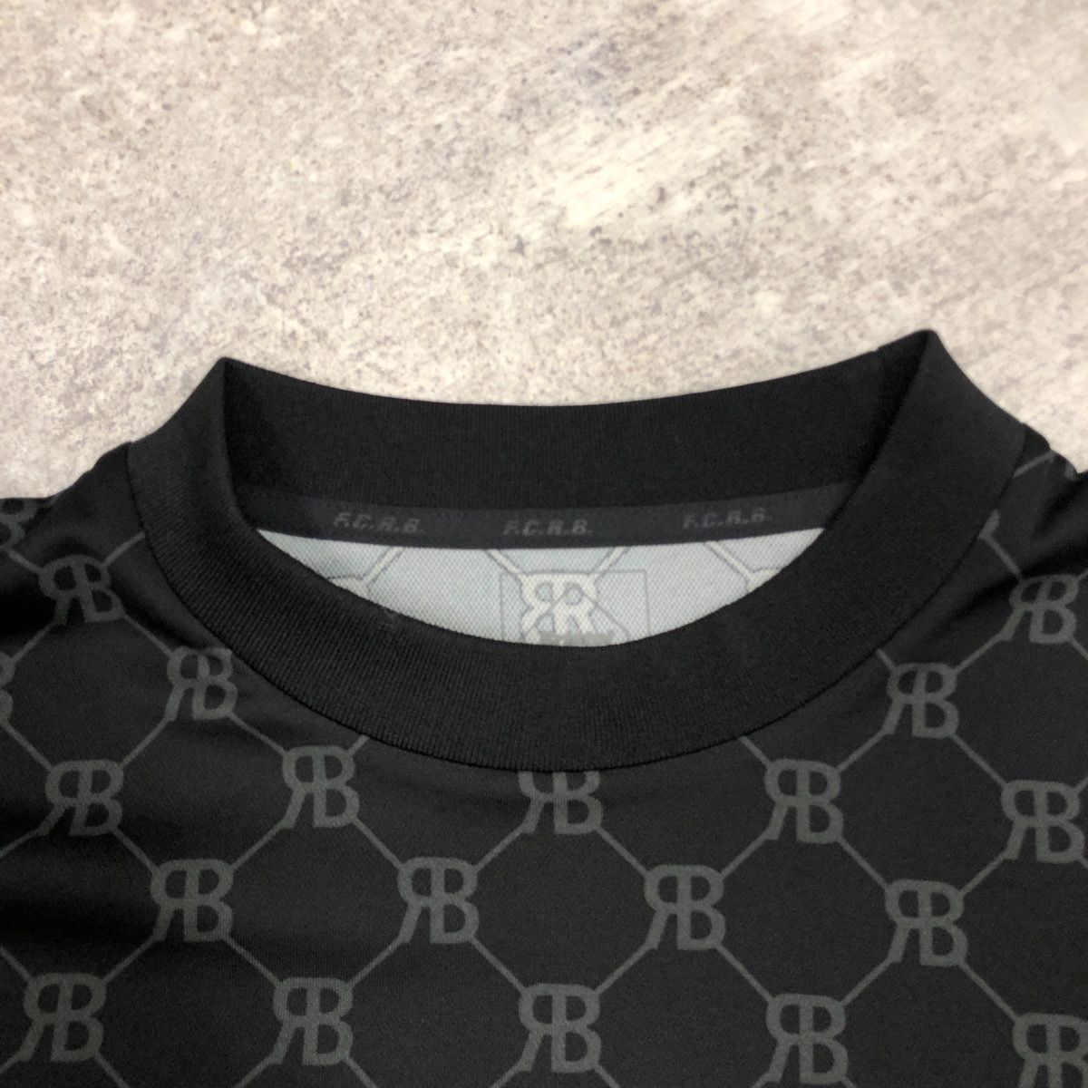 F.C.Real Bristol エフシーレアルブリストル 23AW MONOGRAM L/S BAGGY TOP モノグラム ロングスリーブ ロンT  総柄 ロゴ プリントトップス メンズ BLACK ブラック 黒 XLサイズ FCRB-232015