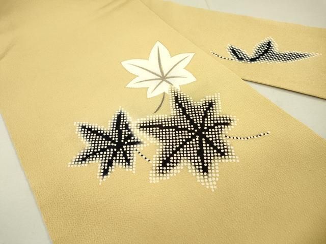 平和屋着物○九寸名古屋帯 楓文 金彩 鬼しぼ縮緬 正絹 逸品 DAAQ2059fe