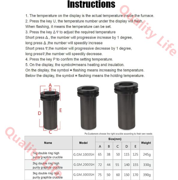 電気溶解炉 金溶解炉 電気溶解炉機械 金銀の鋳造を精製するためのメッシュガード付き金電気製錬炉 デジタル金属溶解機 インゴット製錬所鋳造キット 1kg HRDEVELOPMENT_JP