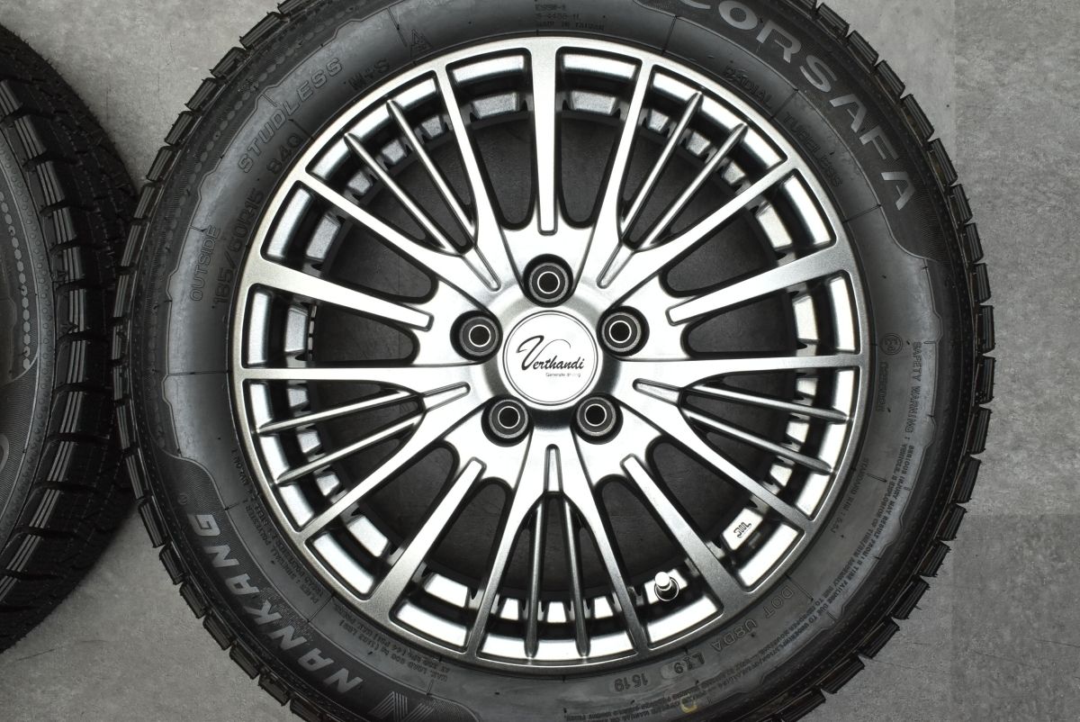 【美品 超バリ溝】ヴェルザンディ 15in 6J +43 PCD100 5穴 ナンカン コルサファ CORSAFA 185/60R15 170系 シエンタ 送料無料 即納可能