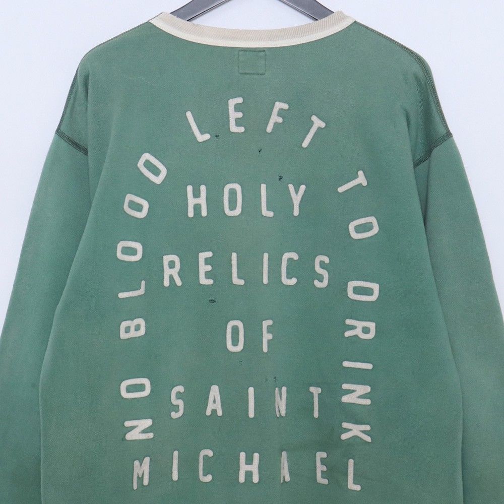 SAINT MICHAEL SWEAT SHIRT FELT Lサイズ グリーン SM-S22-0000-040