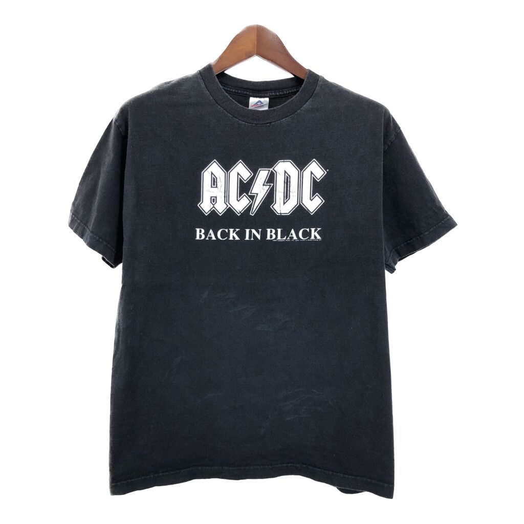 00年代 ACDC エーシーディーシー 半袖Ｔシャツ バンド ブラック メンズ L 古着 T8450