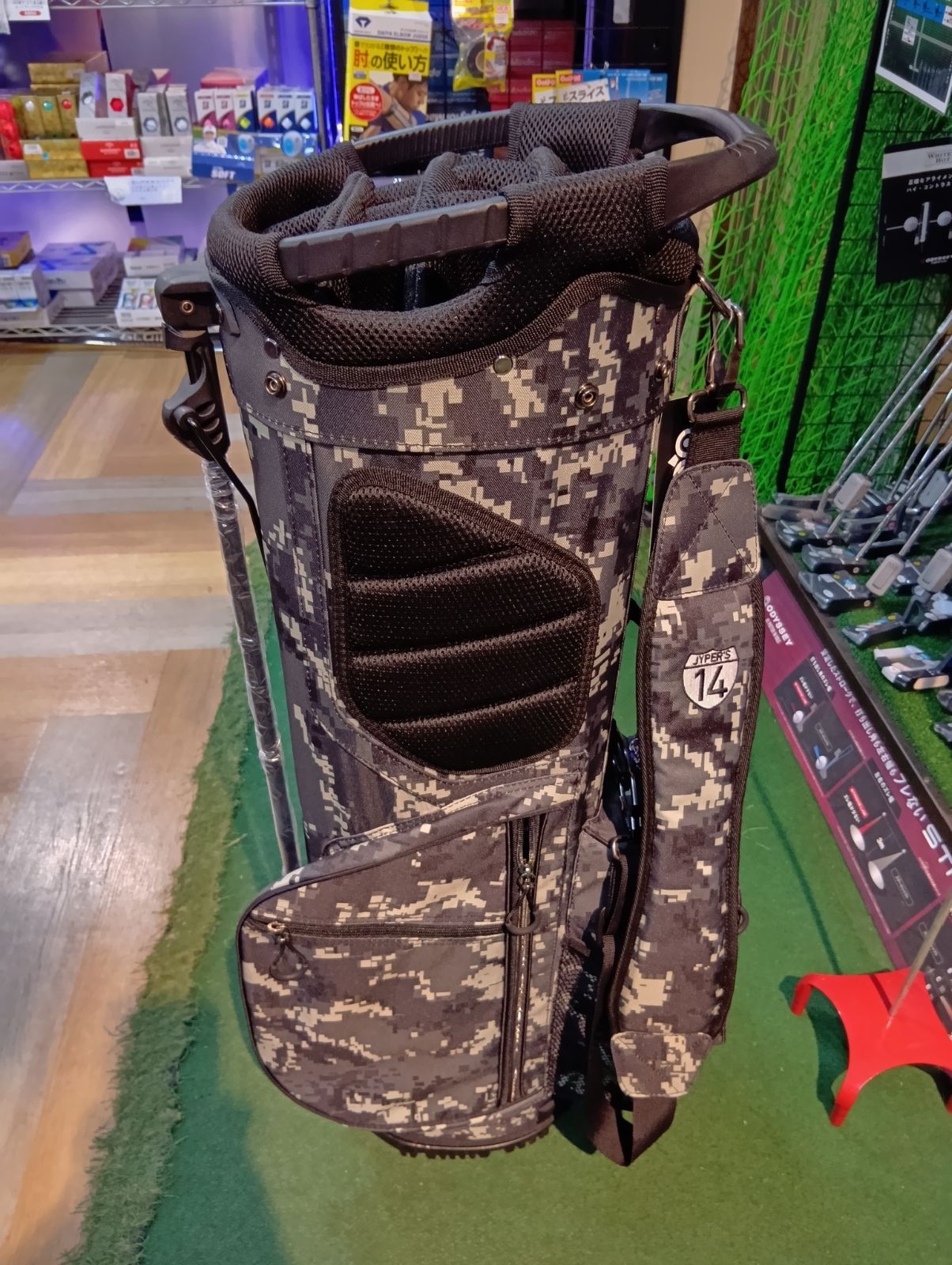 海外通販！ Cb OOWLS 14分割 スタンドキャディバッグ グレーカモ 9.5型 軽量 47インチ対応 JYPRF23FSB モデル JYPER Sオリジナル商品 大崎店