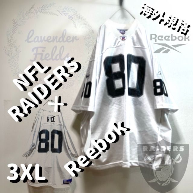 NFLレイダースゲームシャツ美品 RAIDERS両面プリント刺繍ワッペン