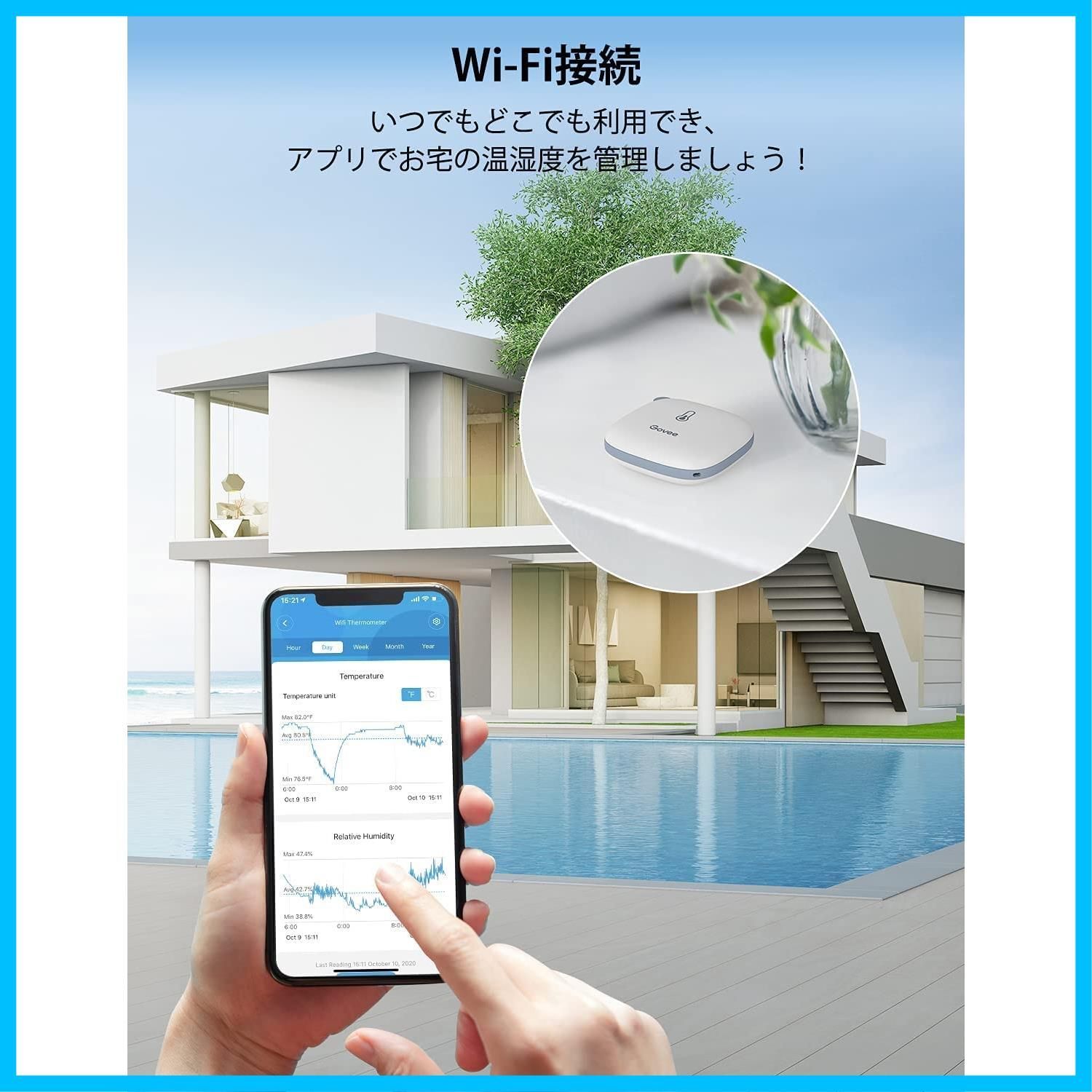 迅速発送】Govee WiFi 温度計 湿度計 高精度 ワイヤレス デジタル温