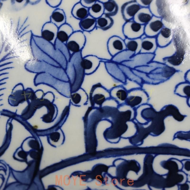 清康煕青花を着て鳳紋将軍缶 景徳鎮 陶磁器 装飾品 現代工芸品 美術品 置物 清康煕青花を着て鳳紋将軍缶 景徳鎮 陶磁器 装飾品 現代工芸品