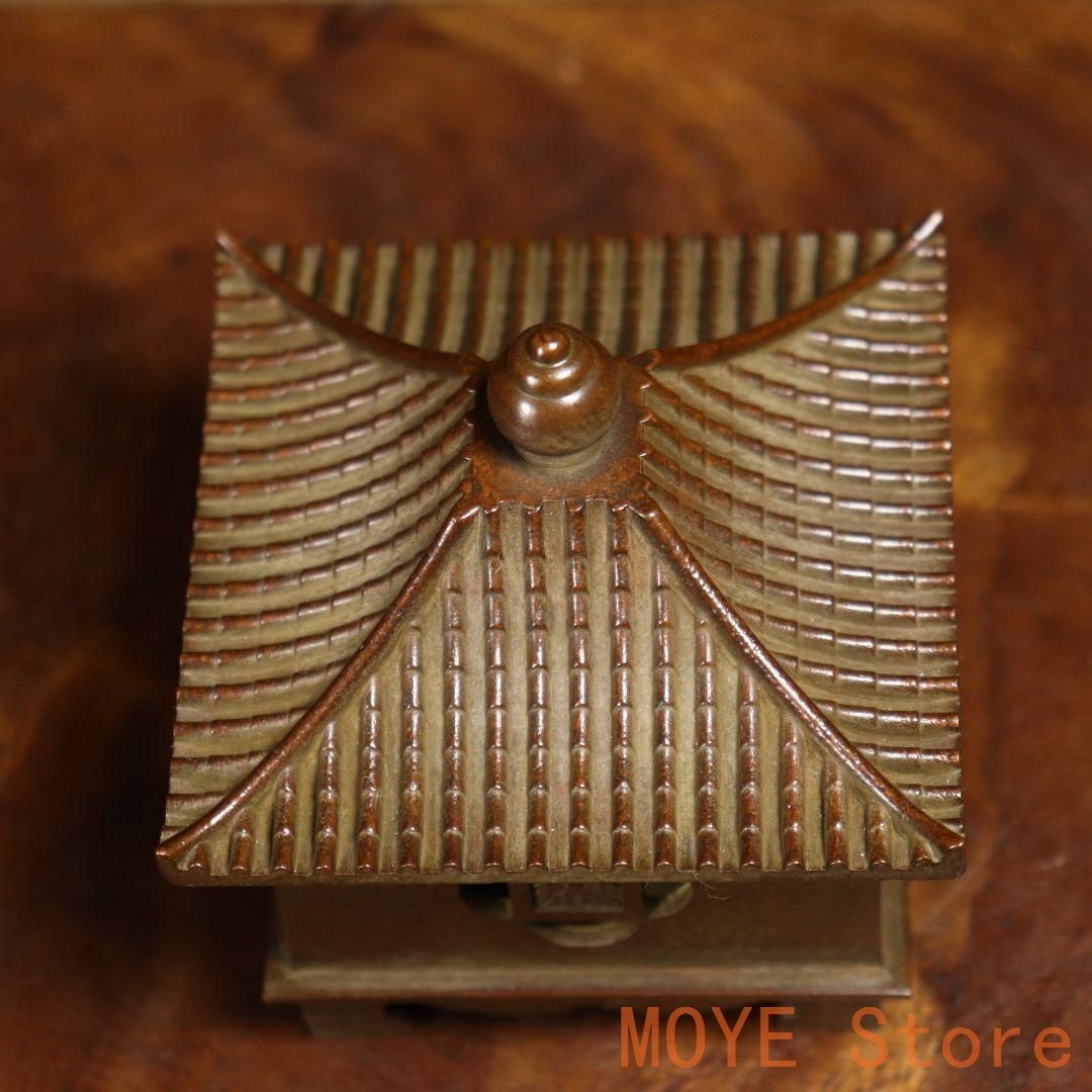 銅製 六角炉 香炉 茶道 書房香炉 香道具 装飾品 工芸品 置物zw0829