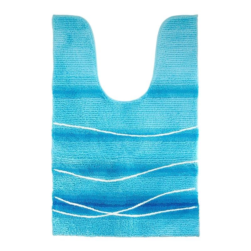 オカ OKA リブリーズ トイレマット 耳長ロング 約105cm×70cm ブルー 消臭 グラデーション