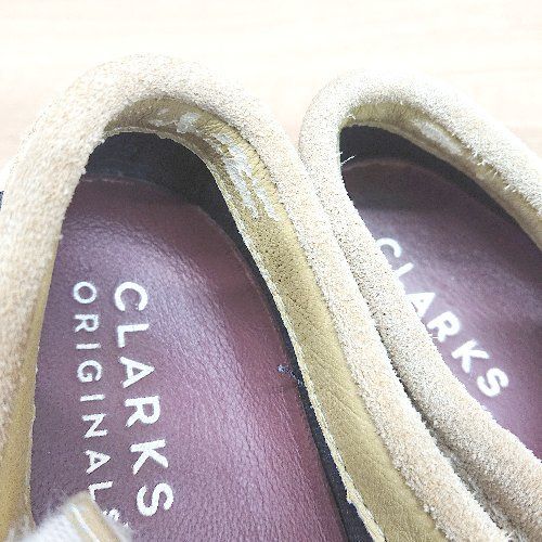 ◇ Clarks クラークス 21621 WALLABEE GTX ゴアテックス ワラビ－シューズ サイズ23.5 ベージュ レディース E 