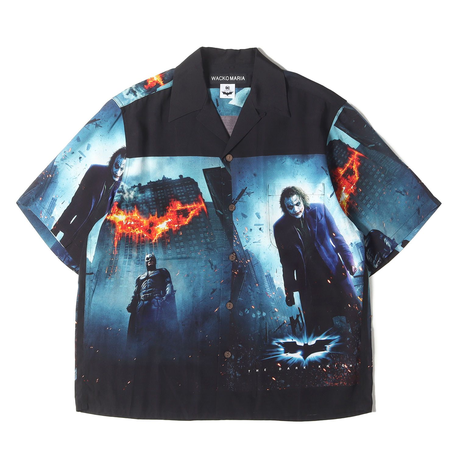 WACKO MARIA ワコマリア シャツ ブラック 黒 サイズ S | 25SS ダークナイト トリロジー ハワイアン シャツ THE DARK KNIGHT TRILOGY S|S HAWAIIAN SHIRT | コラボ メンズ