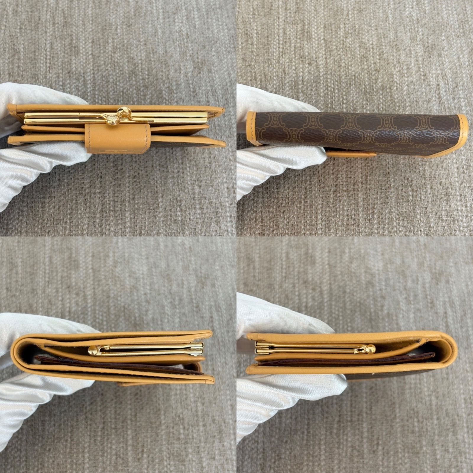 極美品】CELINE Vintage Triomphe Short Wallet セリーヌ