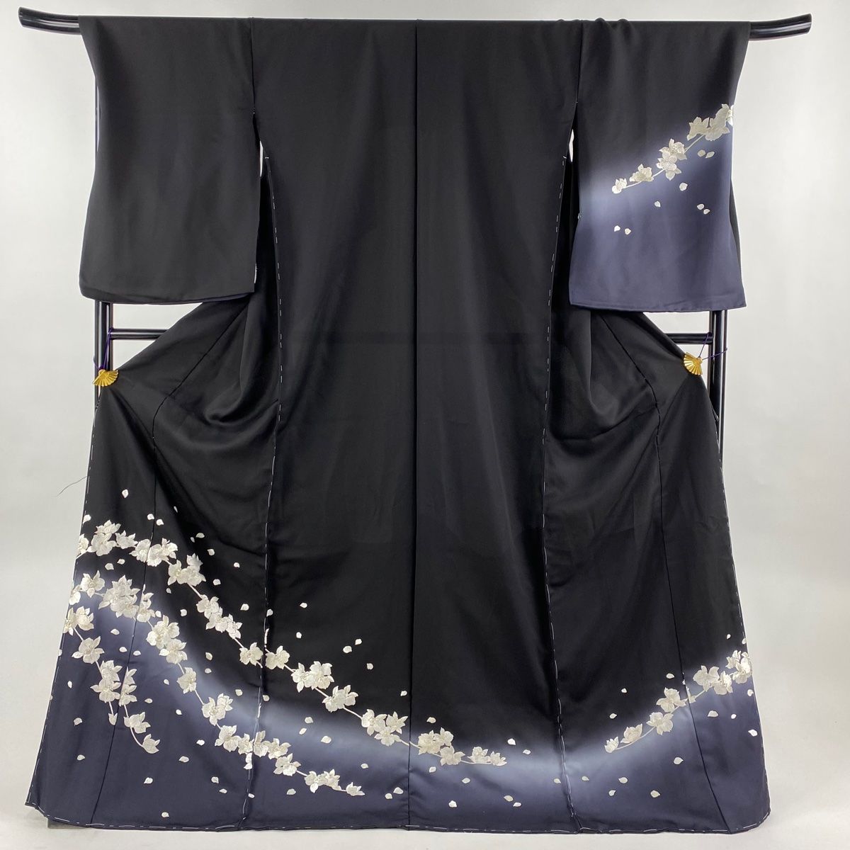 訪問着 身丈178.5cm 裄丈70cm 未仕立て 仮絵羽 胡蝶蘭 花びら