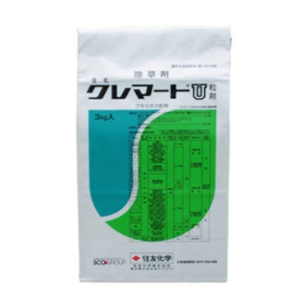 8個セット クレマートU粒剤 3kg 除草剤 ガス作用が少ない 特にイネ科雑草に 土壌移行性がすくない 広葉雑草駆除