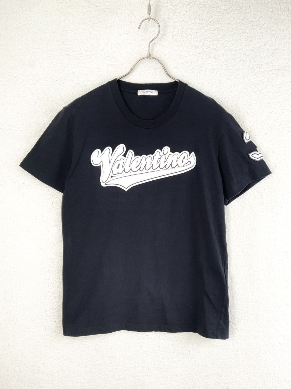VALENTINO ヴァレンティノ S ブラック ロゴTシャツ