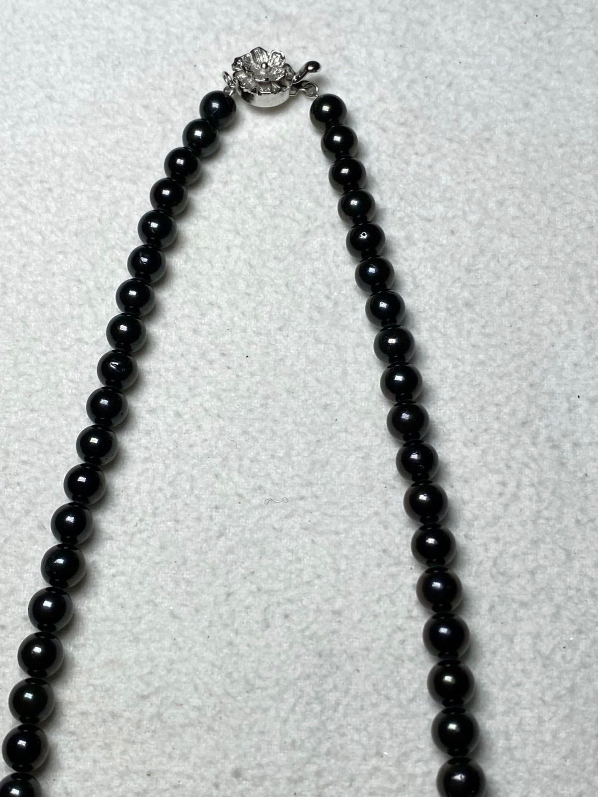 あこや真珠 黒真珠 ネックレス 6.5-7.0mm sh40 - メルカリShops