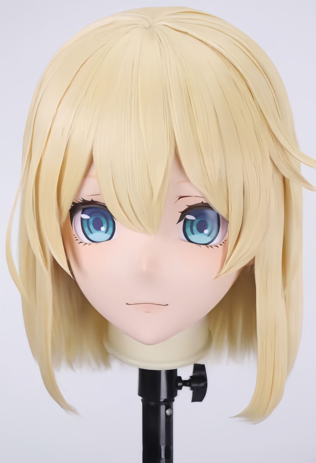 全頭マスク ロック付き NO.1184 顔交換 フルマスク ドール ヘッドロリータ人形 コスプレ 変身 仮装 着ぐるみ 二次元美少女