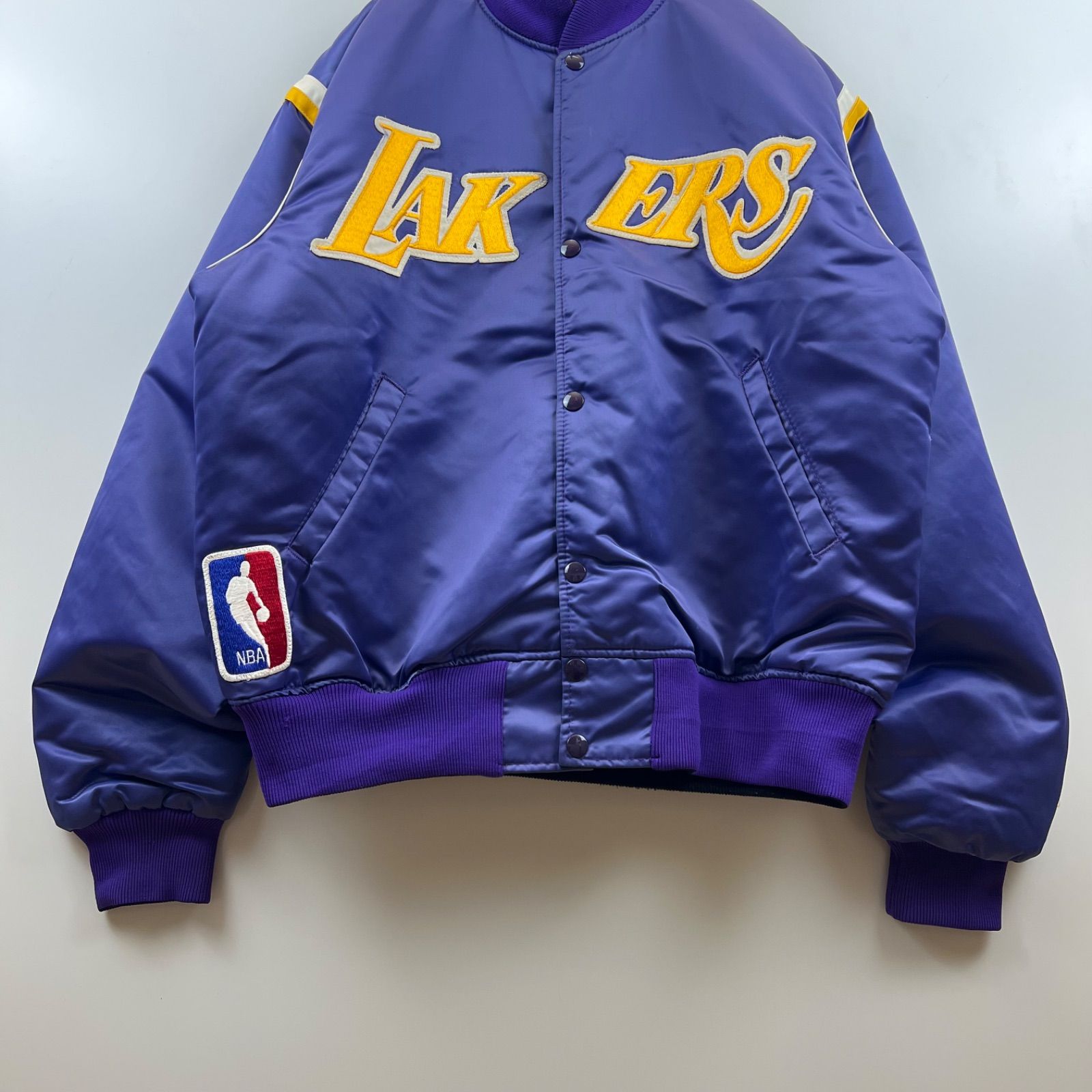 STARTER 90s vintage NBA Lakers reversible stadium jacket L 