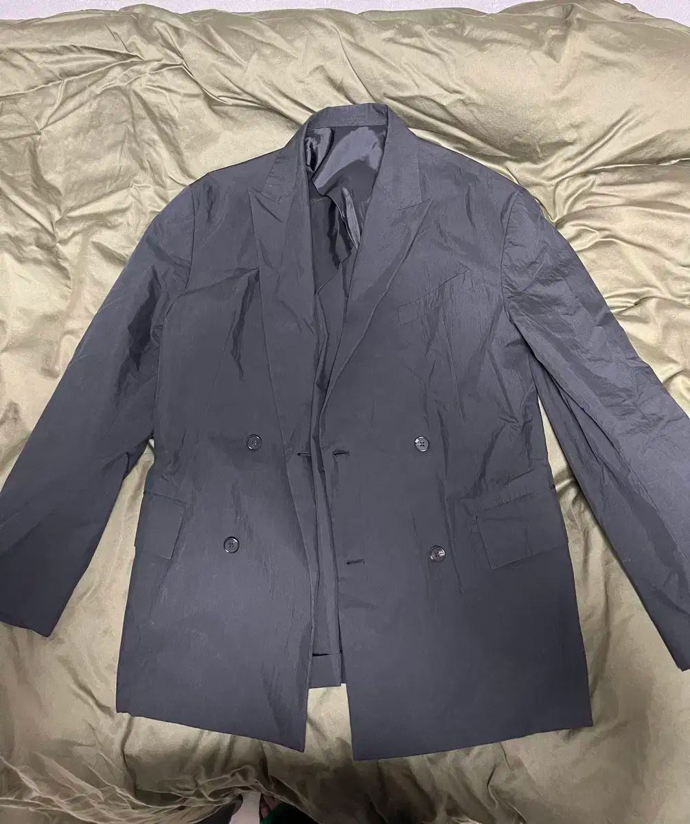希少Juun.J Juun j ダブル ブレザー ジャケット size 44 レザー 