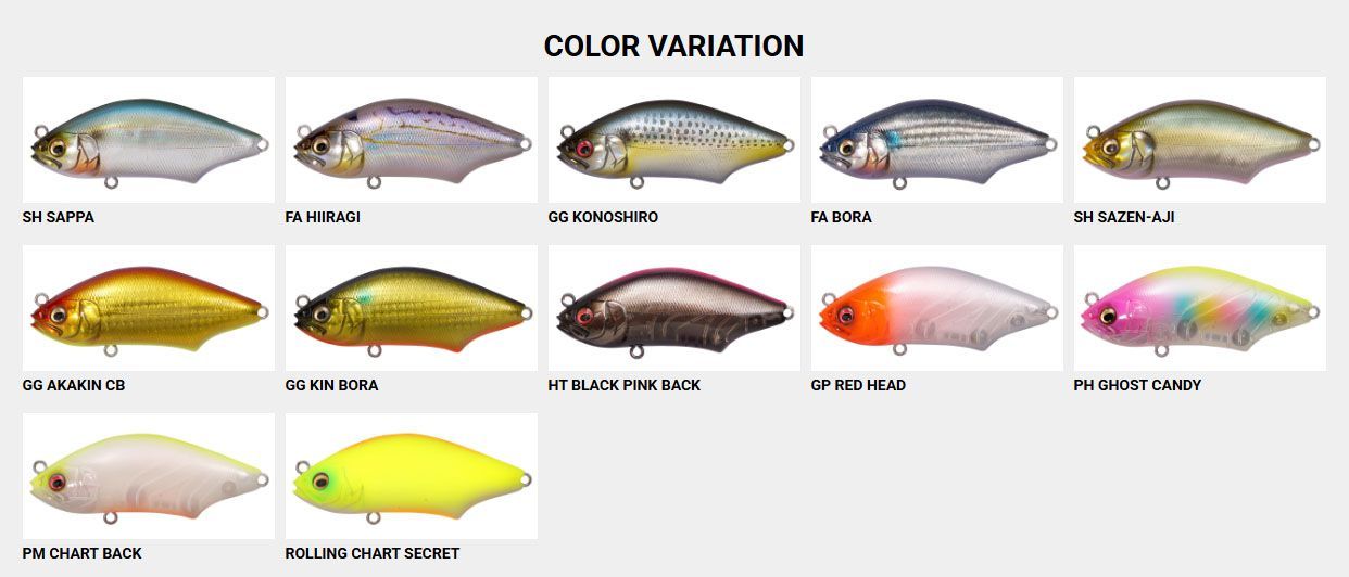 メガバス　ハダラトラップ　ローリングチャートシークレット HADARA TRAP(ハダラトラップ) ローリングチャートシークレット