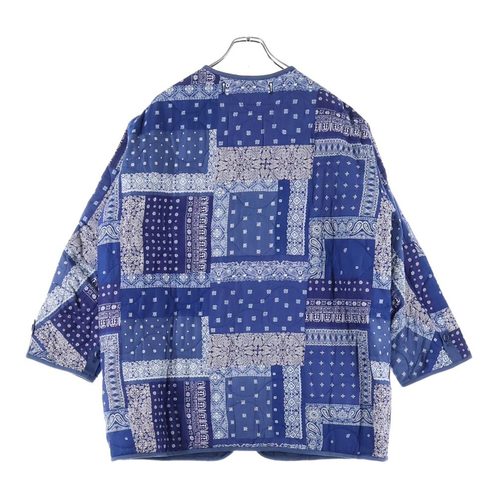 BEDWIN - THE HEARTBREAKERS ベドウィンアンドザハートブレーカーズ ペイズリー柄 キルティングライナージップアップジャケット ブルー