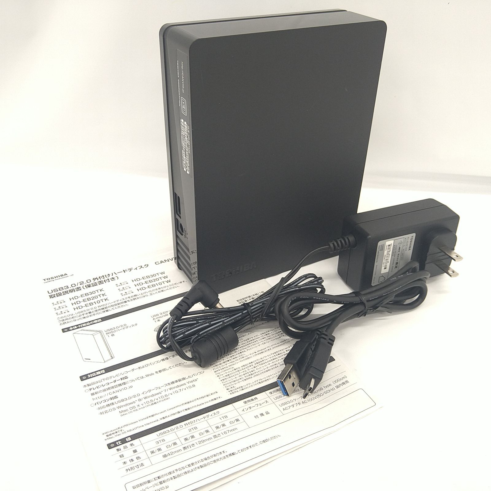 未使用品   東芝   外付けHDD   3テラ 未使用品 東芝 外付けHDD 3テラ