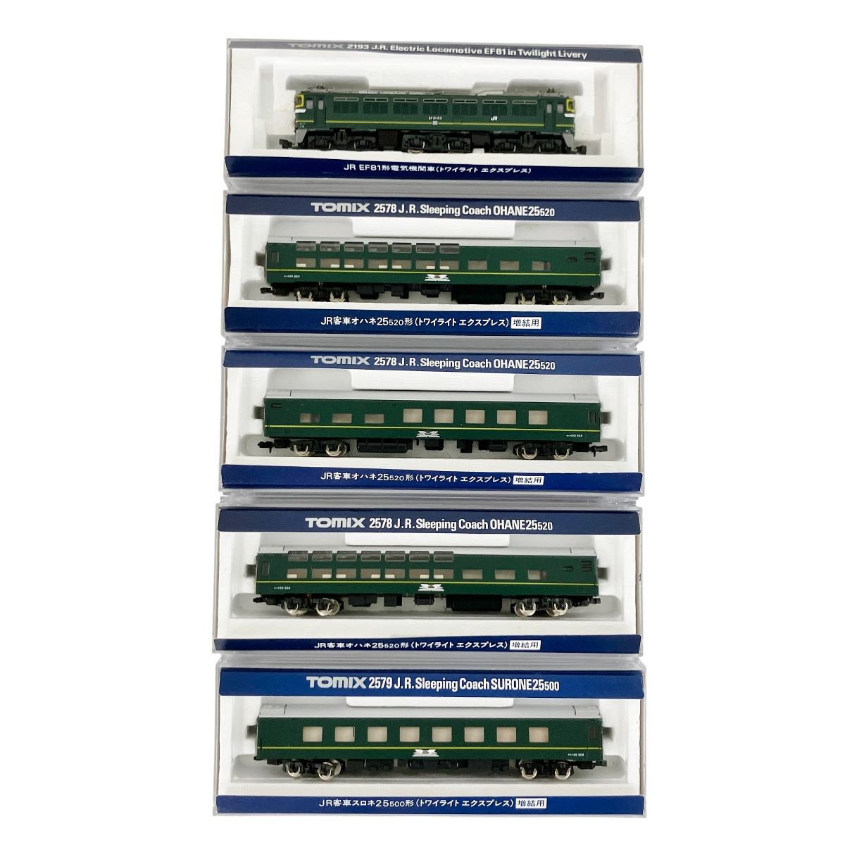 KATO EF81 TOMIX 2578 2579 トワイライト エクスプレス 5両セット 鉄道模型 N 良好 Y9956349