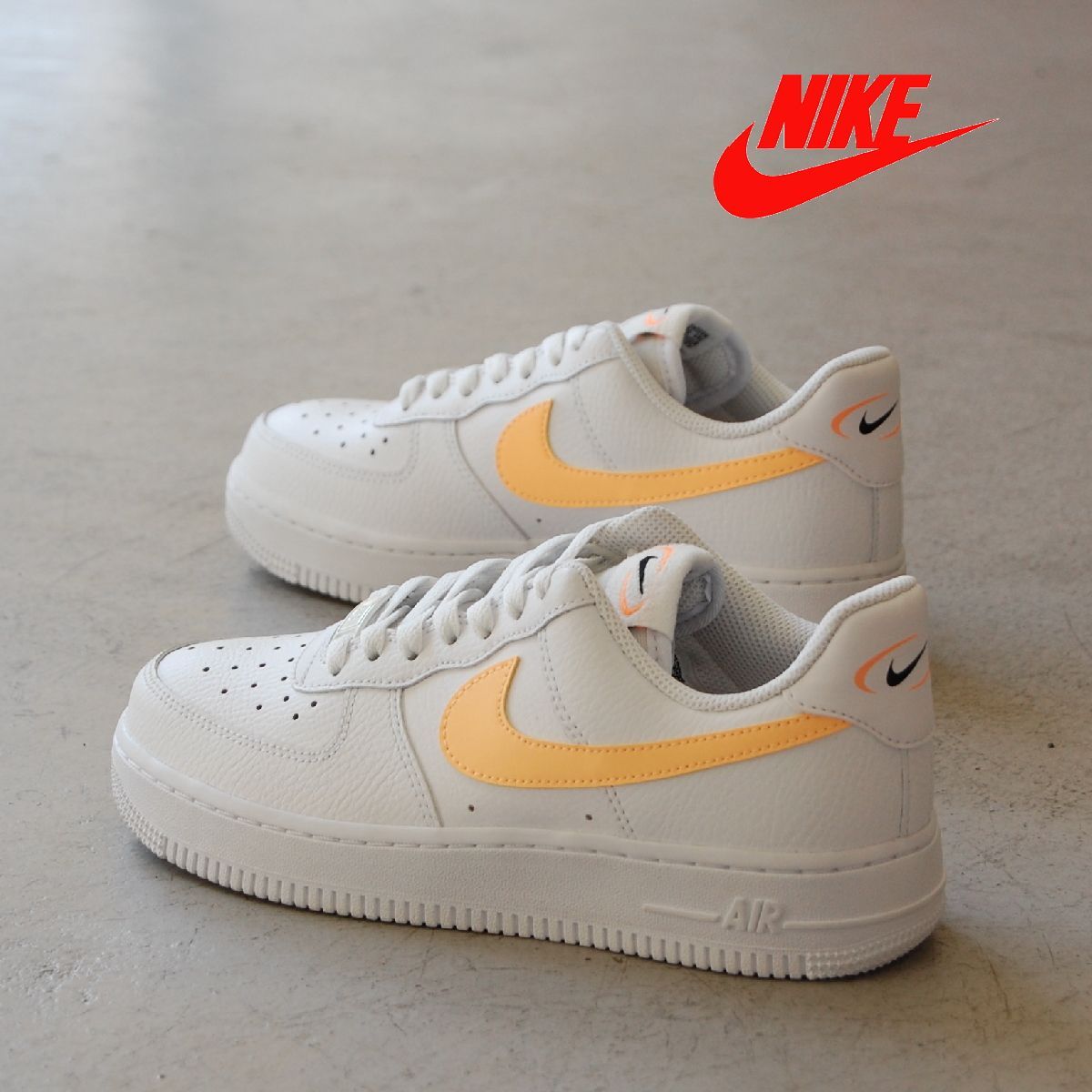 NIKE Wmns Air Force 1 '07 white/melon tint/black ナイキ