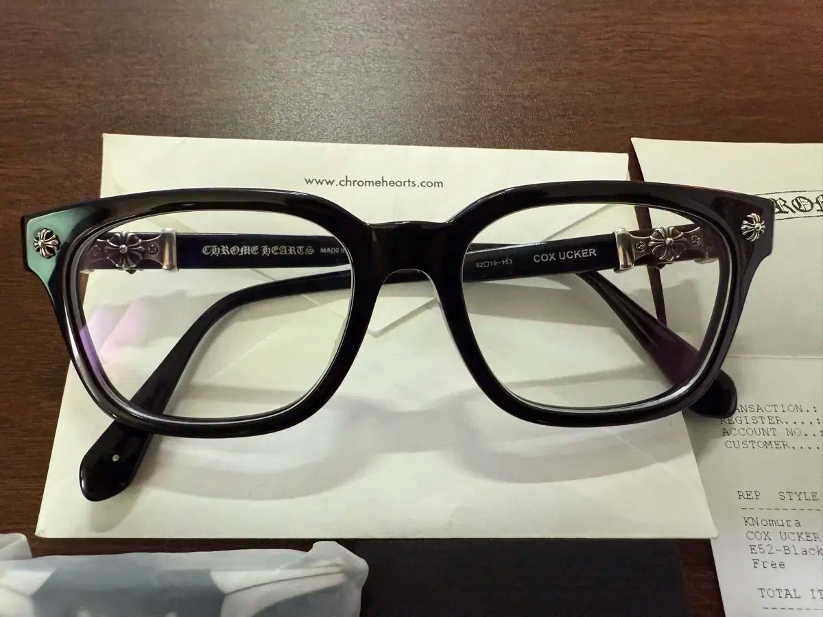 Chrome Hearts クロムハーツ メガネ コクサッカー ブラック シルバー
