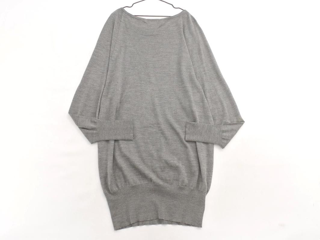 GUCCI カシミヤシルクウール インターロッキング チュニックニット グレーS
