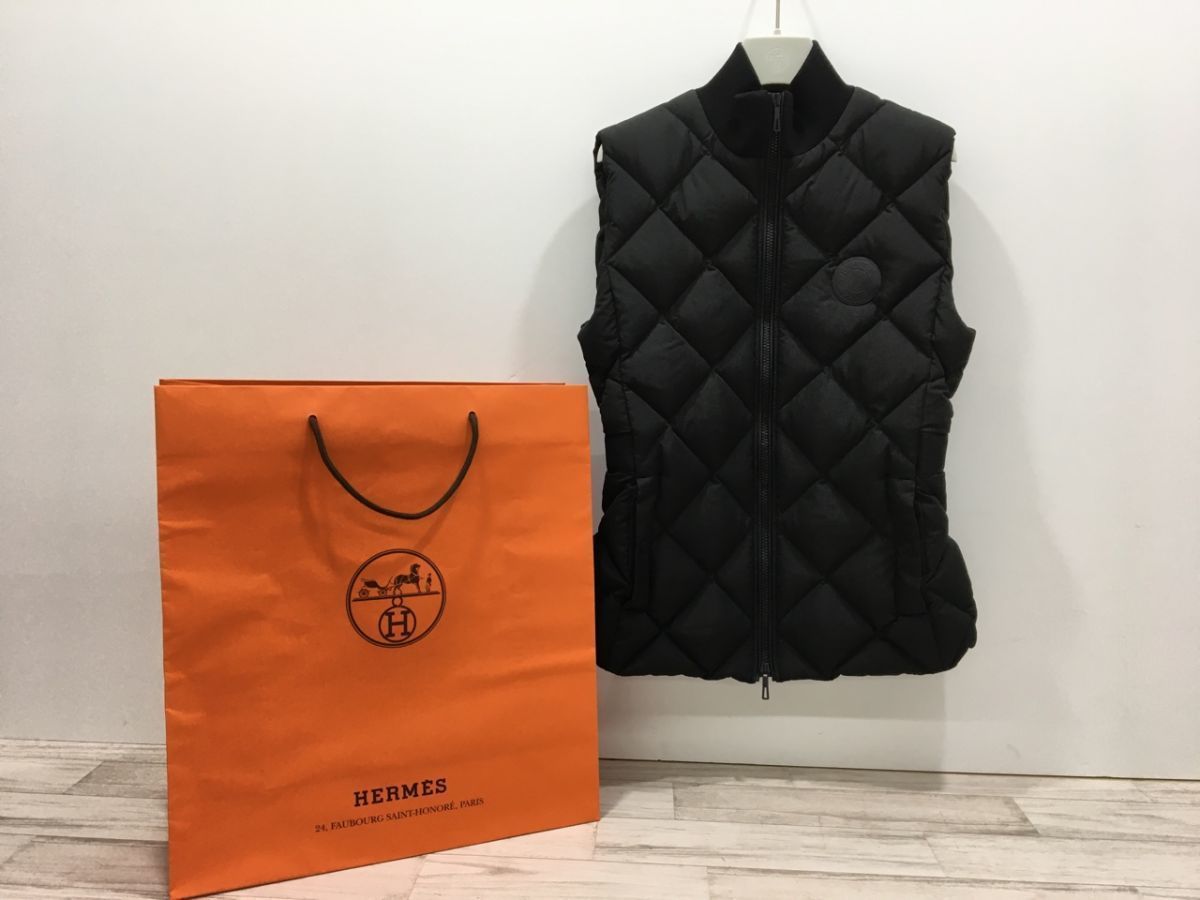 HERMES エルメス 2021AW キルティングダウンベスト サイズ38[L1613 