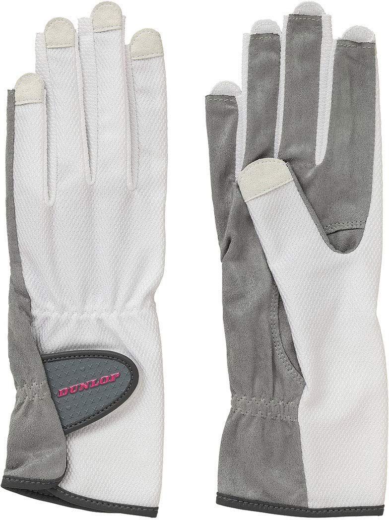 【人気商品】ホワイト(003) 両手セット M グローブ テニス TGG0117W ダンロップ(DUNLOP)