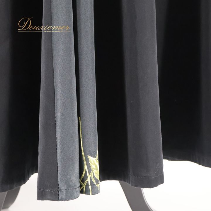 フラメンコ 衣装 ファルダ スカート 黒 花柄 レッスン 練習着 軽い