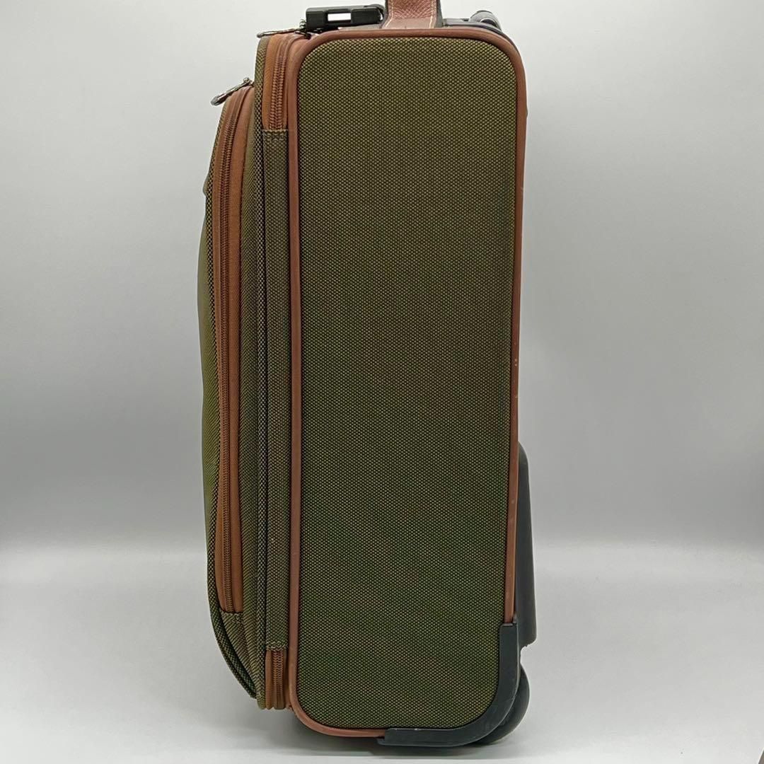 未使用級✨LONGCHAMP ロンシャン　キャリーケース　キャンバス　レザー 美品】ロンシャン スーツケース 旅行カバン キャンバス レザー