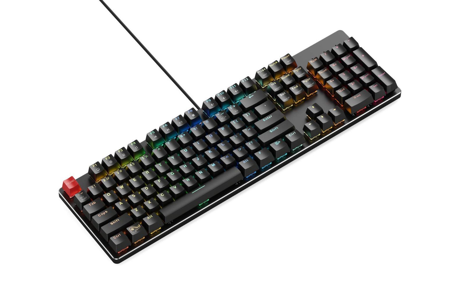 新着商品】英語配列 光る LEDバックライト付き RGB フルサイズ タイプc