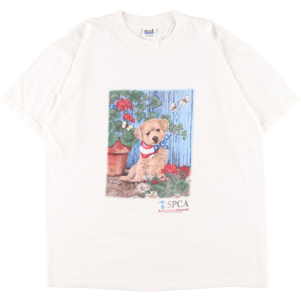 古着 アンビル anvil 犬柄 アニマルプリントTシャツ メンズL/eaa352961
