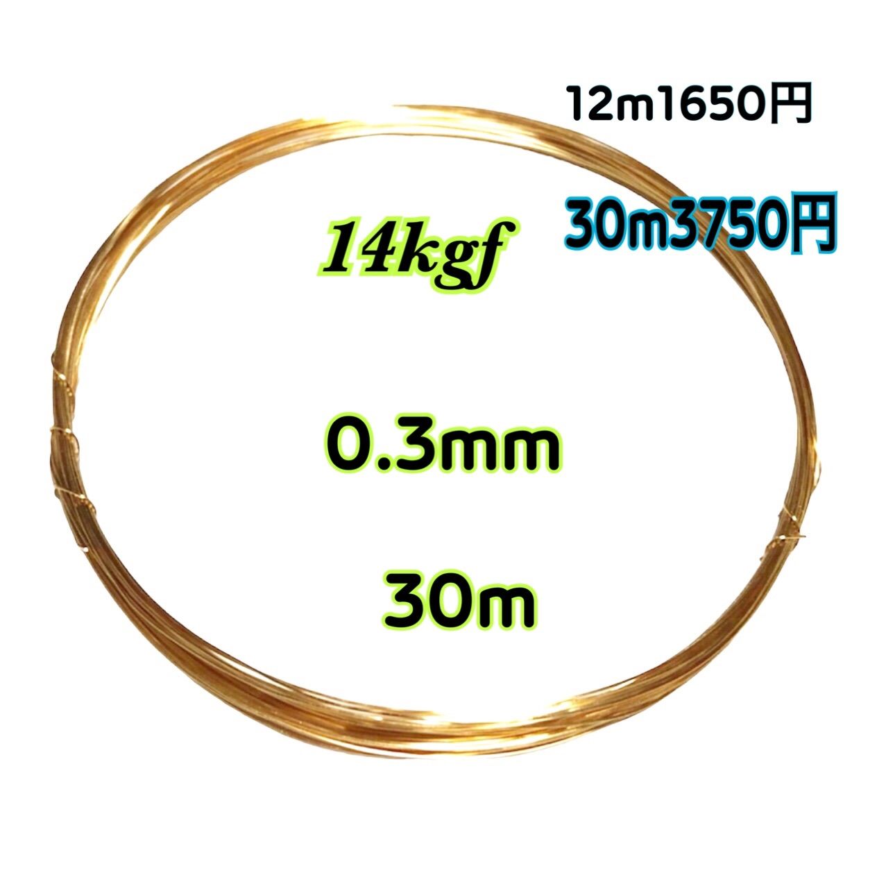 30m】線径0.3mm 14kgf ソフトワイヤー ハンドメイドアクセサリー作り等 ...