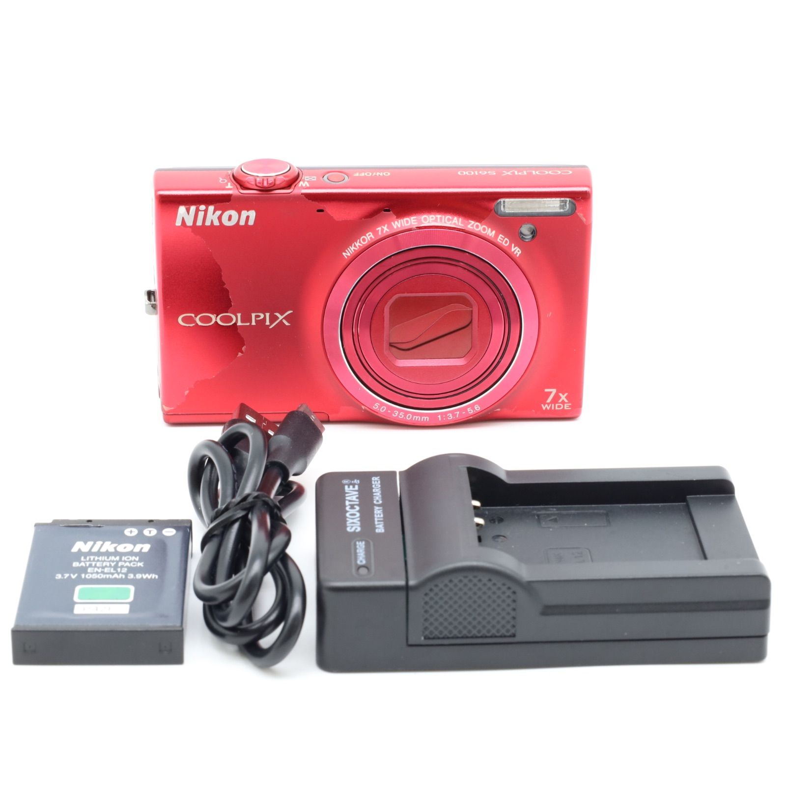 Nikon COOLPIX S6100 レッド　美品　SDカードなし Nikon COOLPIX S6100 レッド 美品 SDカードなし Nikon Coolpix S6100