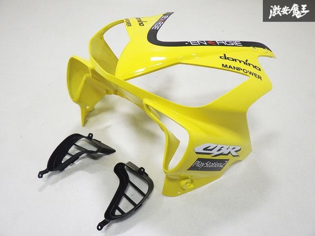 【状態良好！ストア出品】ZXMT HONDA ホンダ CBR600 F4i 2001-2003 PC35 フロント カウル ダクト付 黄/白/黒 割れ無 キレイ 棚