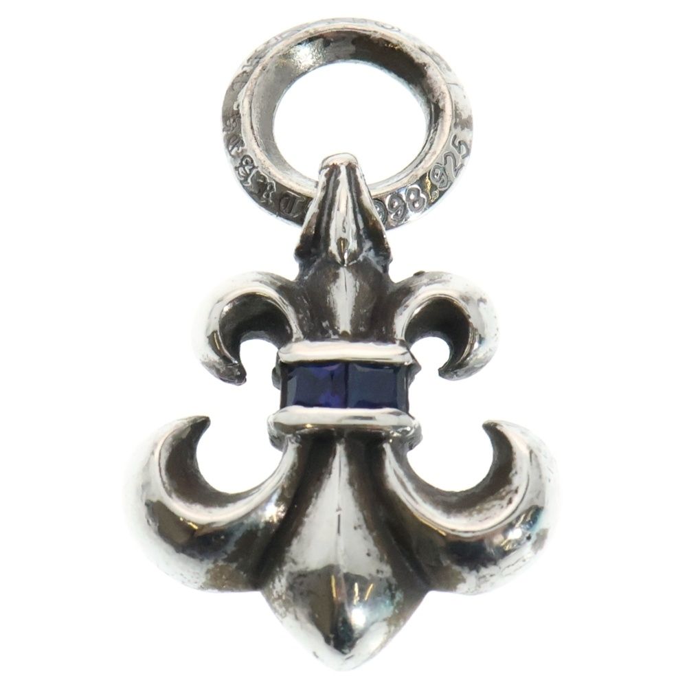 CHROME HEARTS クロムハーツ BS FLUER CHARM BSフ チャーム アフターサファイア シルバー ネックレストップ