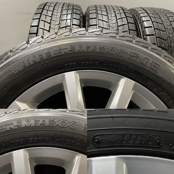 【DUNLOP WINTER MAXX SJ8 255/55R18】スタッドレス【VW トゥアレグ 純正ホイール 18インチ  8J5HPCD130+53】バリ溝 空気圧センサー付 (MTV67)