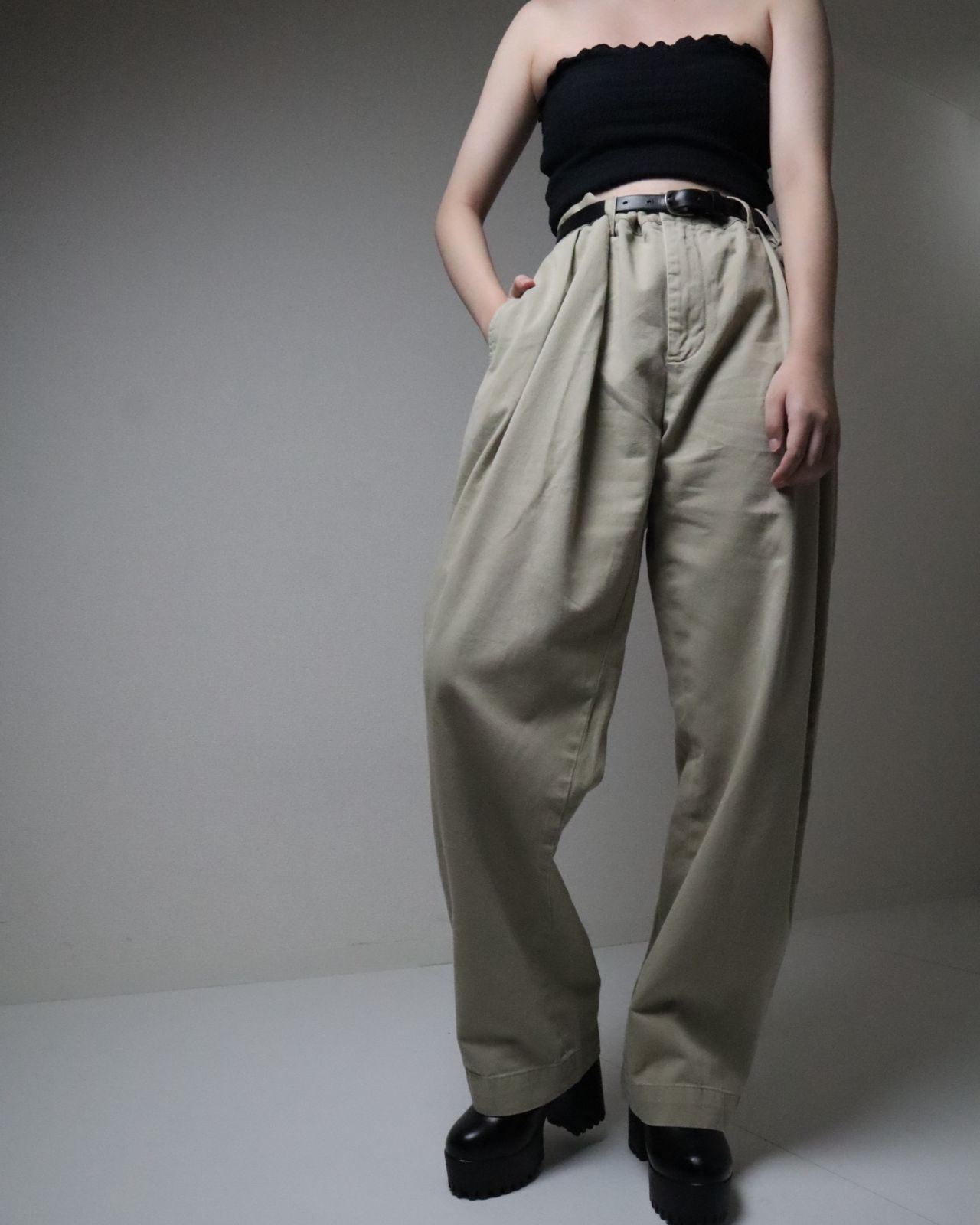 1990s Polo by Ralph Lauren ETHAN PANT 2tuck wide classic