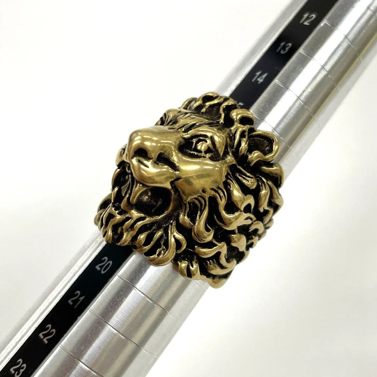 GUCCI グッチ ミケーレ期 ライオンヘッド GP リング 19 （実寸18号 