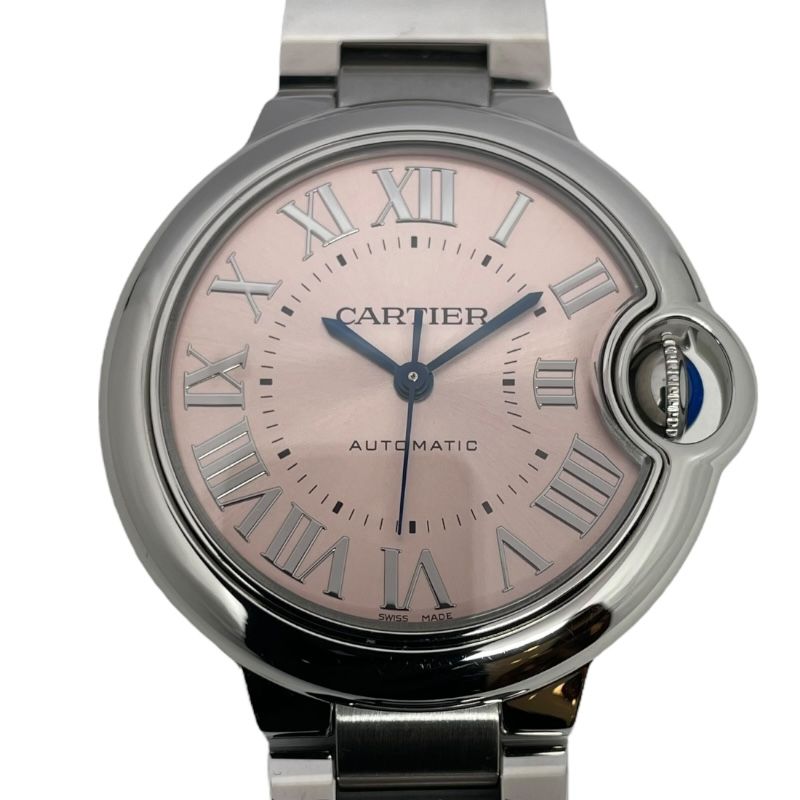 中古 カルティエ CARTIER バロンブルー ドゥ カルティエ 36mm W69011Z4 シルバー ユニセックス 腕時計 カルティエ Cartier バロンブルー ドゥ カルティエ WSBB0068 ピンク SS