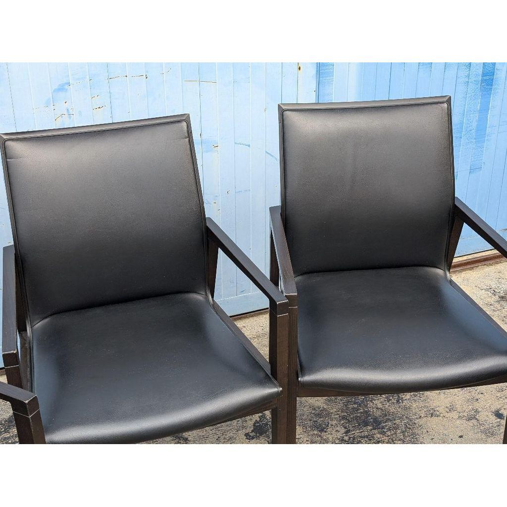 高級家具 カリモク アームチェア ブラックレザー CS64モデル NHS