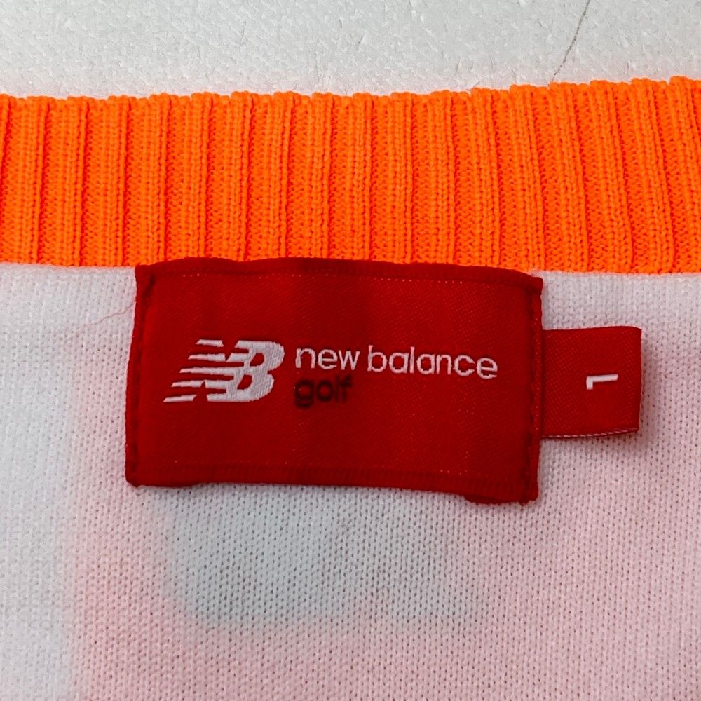 サイズ：1 NEW BALANCE GOLF ニューバランス 2023年モデル ニットベスト  オレンジ系 [240101441131] ゴルフウェア レディース ストスト サイズ：1 NEW BALANCE GOLF ニューバランス 2023年モデル