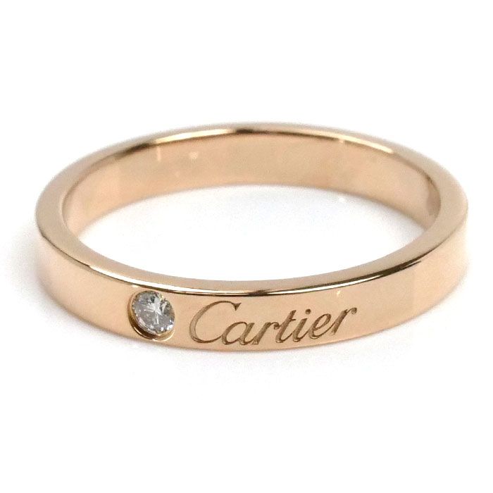 CARTIER カルティエ K18PG ピンクゴールド エングレーブド リング  