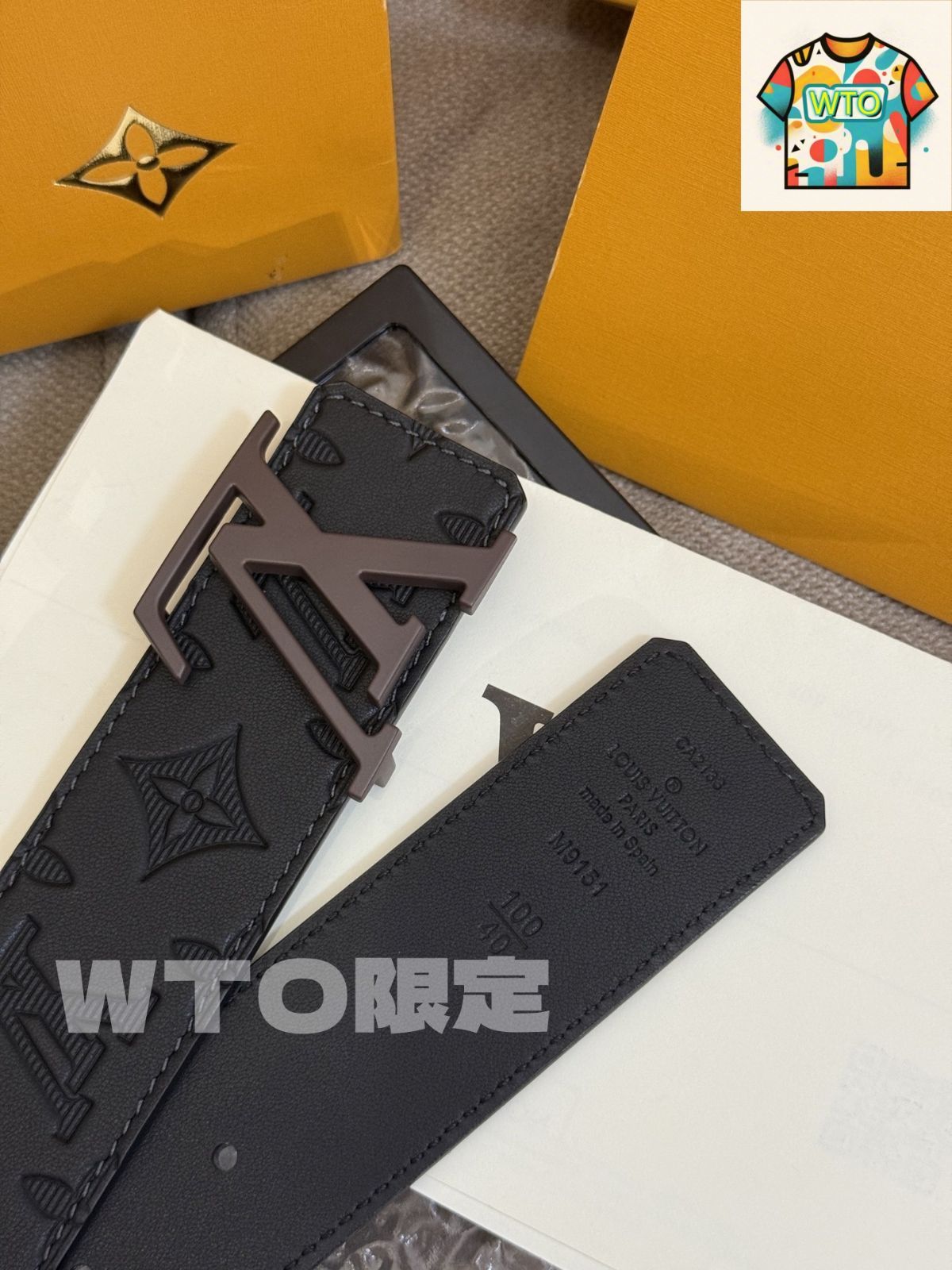 今日WTO】Louis Vuitton LV Shadow ダブルフェイスベルト-RJ76