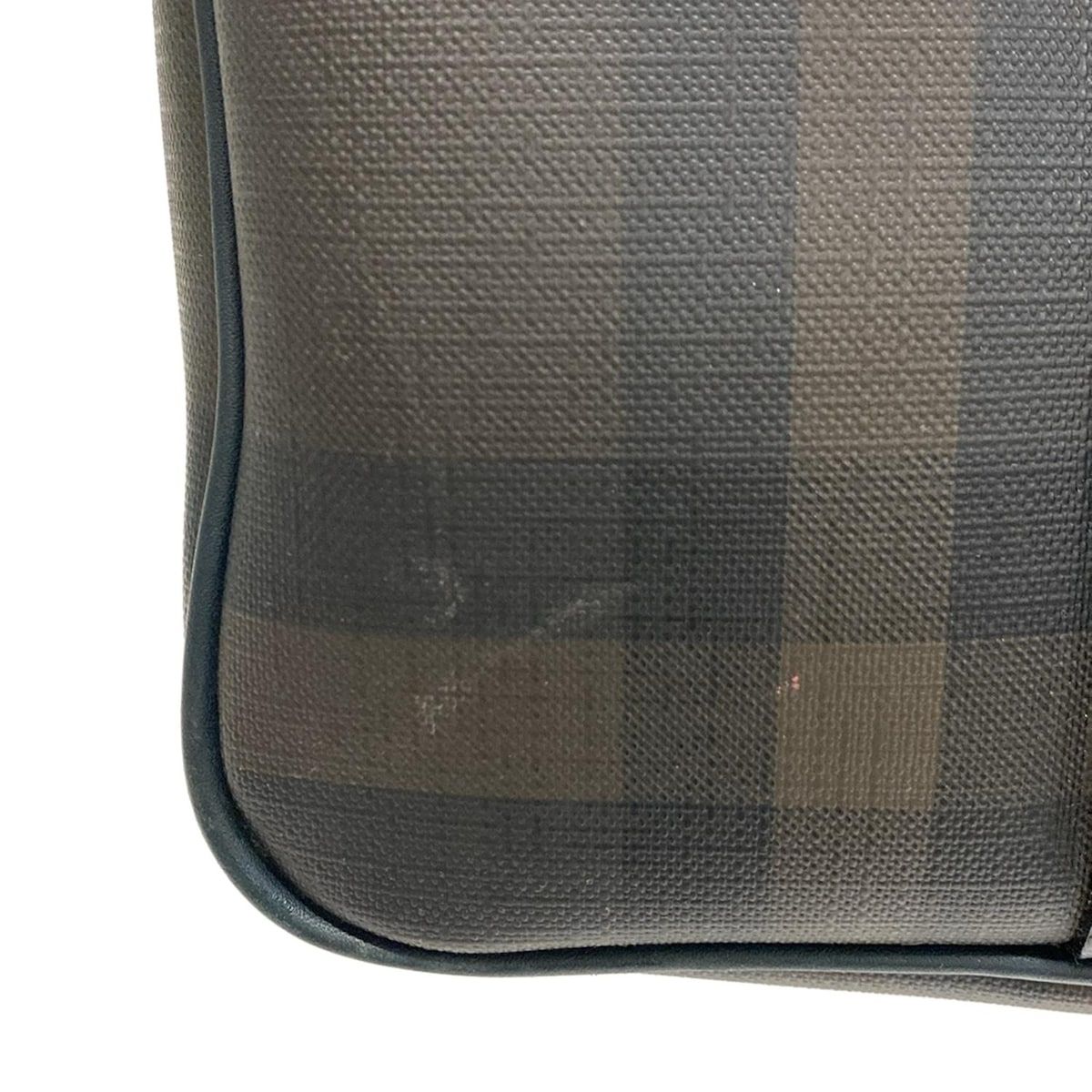 ダークブラウン×ダークグリーン×黒 チェック柄