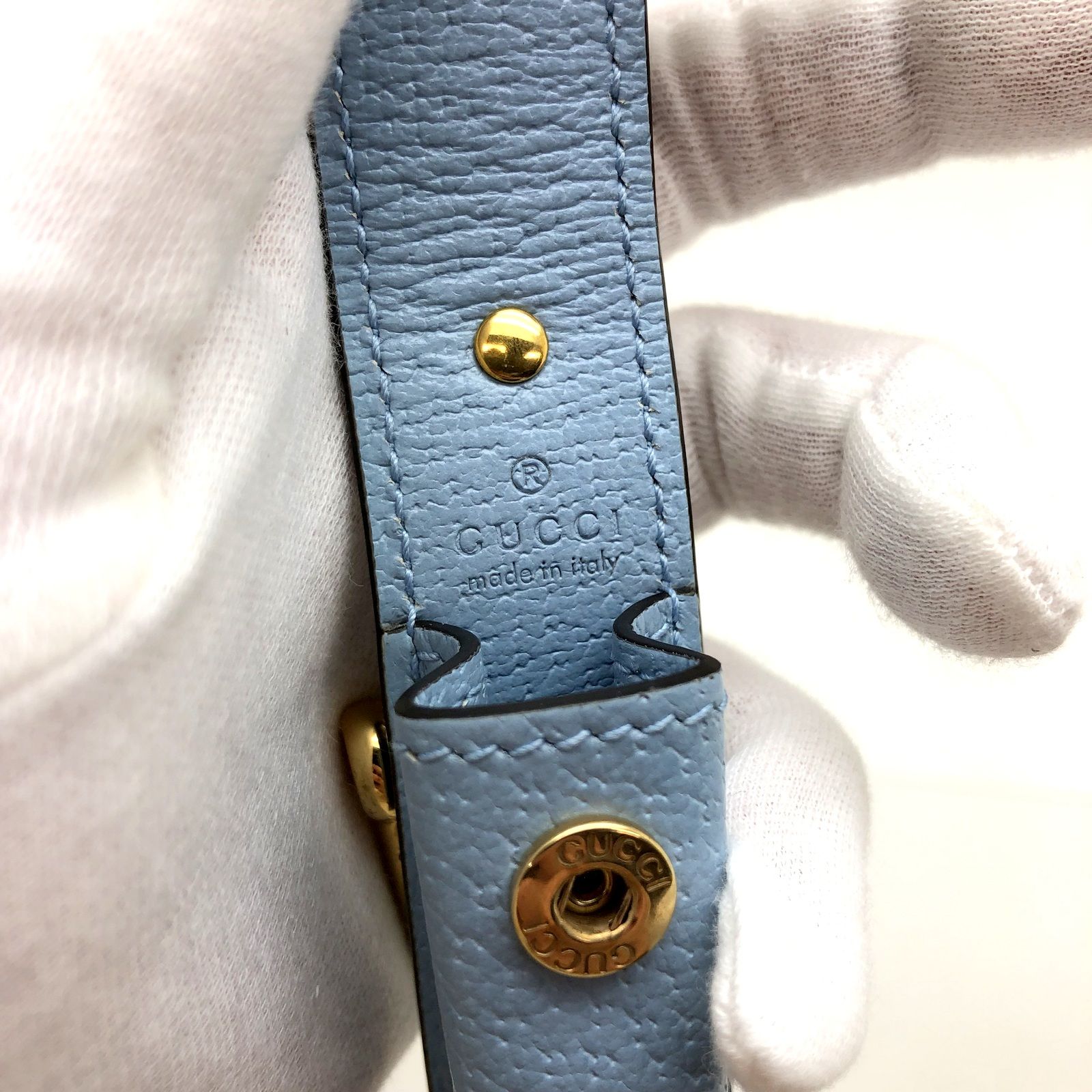 GUCCI グッチ リップケース 615997 ライトブルー - メルカリ