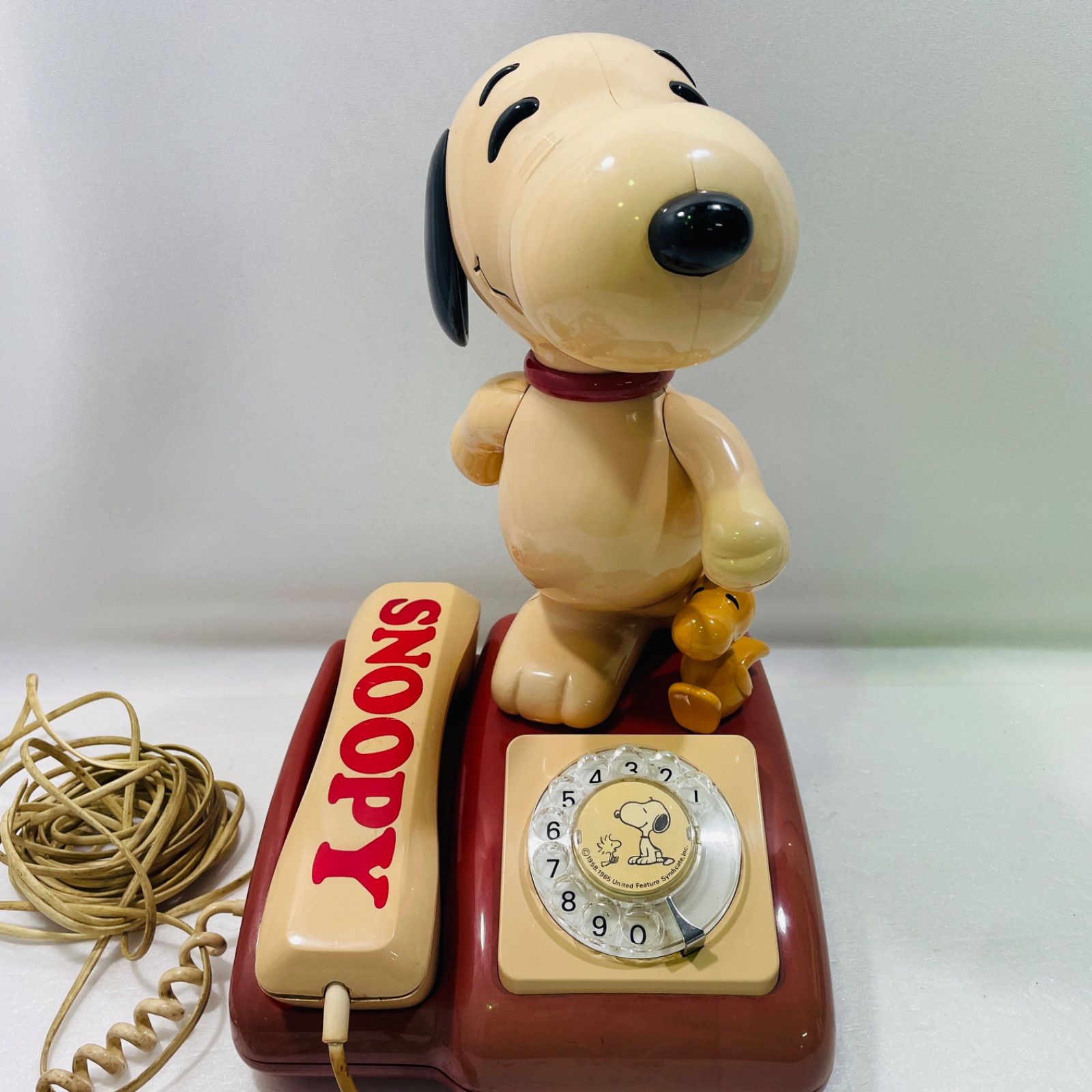 スヌーピー ダイヤル式電話 スヌーピーテレフォン ダイヤル式 昭和の電話 - メルカリ